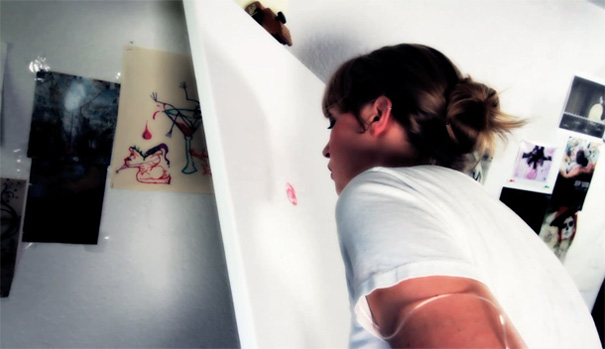 Natalie Irish Paints With Her Lips