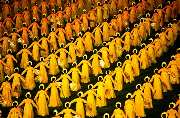 N. Korea's Mass Games or 100,000 Human Pixels