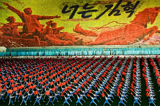 N. Korea's Mass Games or 100,000 Human Pixels