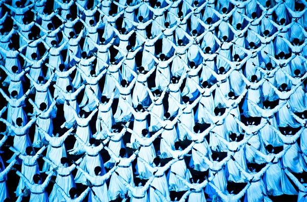 N. Korea's Mass Games or 100,000 Human Pixels