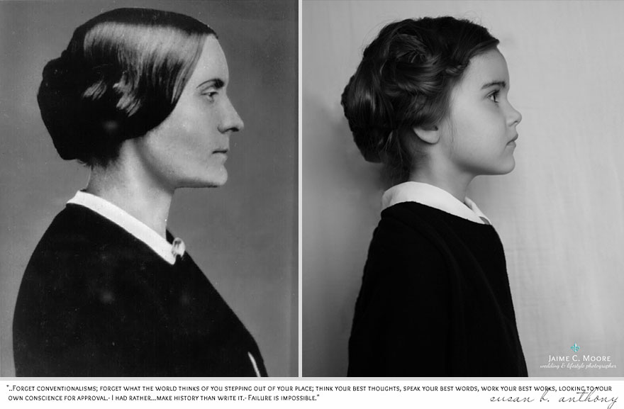 5-Year-Old Posing As the Most Influential Women in History