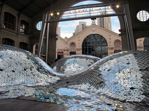 Wastelandscape Made of 65,000 Old CDs 