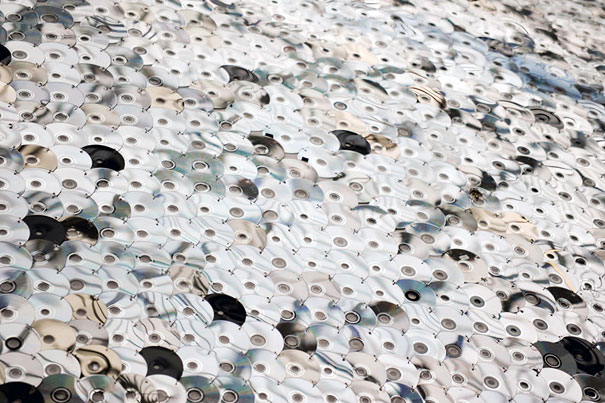 Wastelandscape Made of 65,000 Old CDs 