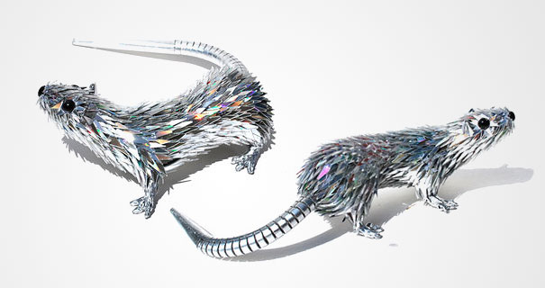 Animal Sculptures Made Of Shattered CDs