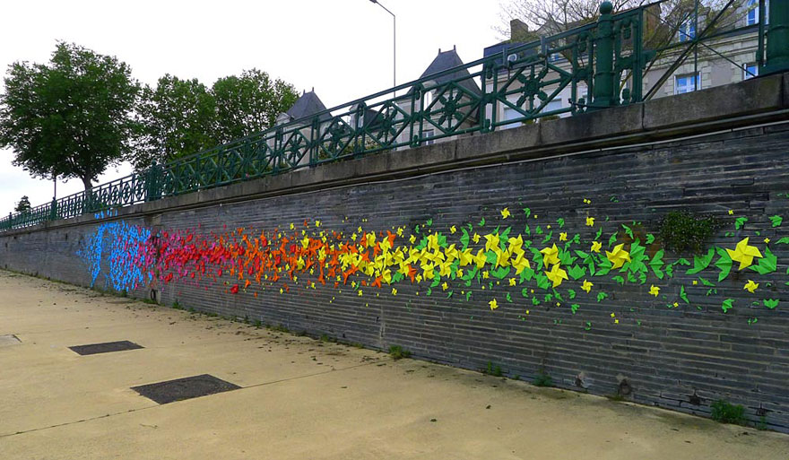 New Origami Street Art by Mademoiselle Maurice New Origami Street Art by Mademoiselle Maurice