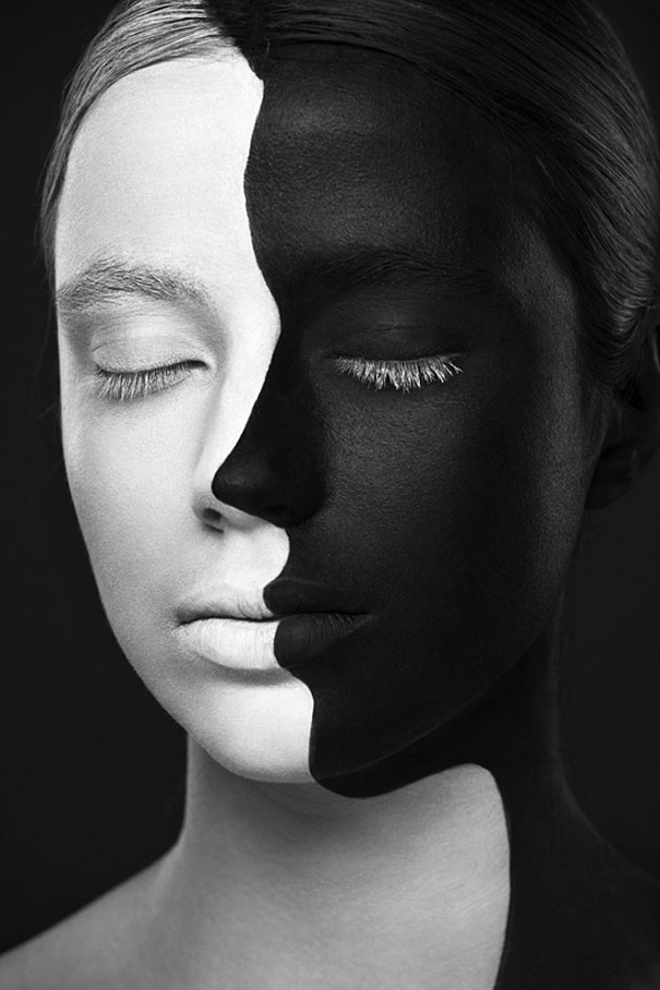 Models' Faces Turned Into Stunning Optical Illusions By Creative Russian Duo Models' Faces Turned Into Stunning Optical Illusions By Creative Russian Duo