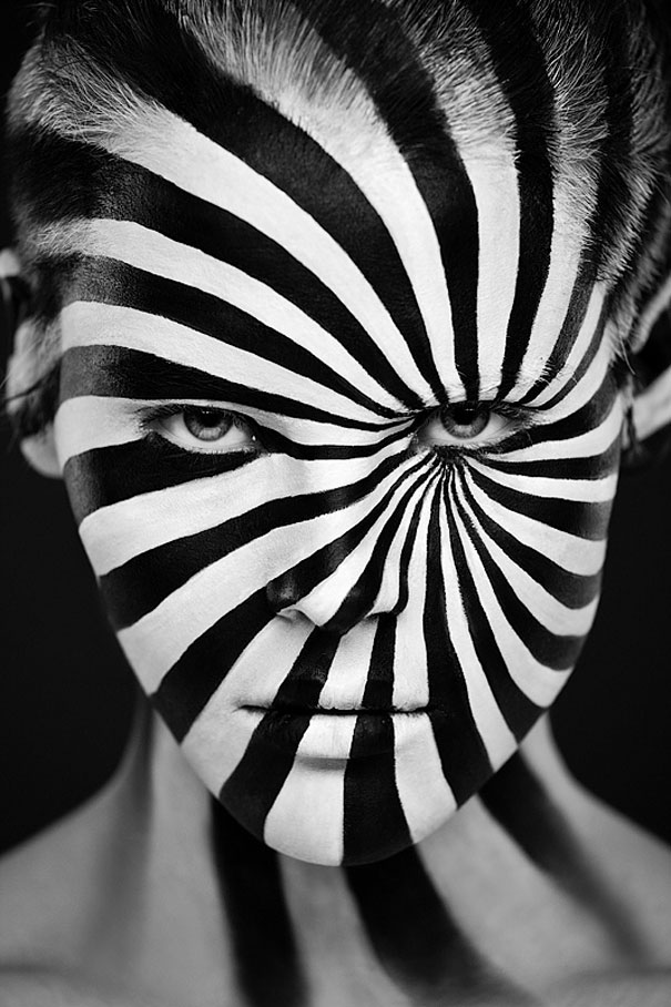 Models' Faces Turned Into Stunning Optical Illusions By Creative Russian Duo