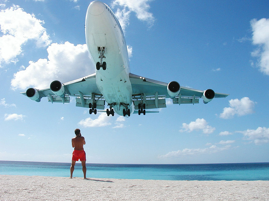 Extreme Plane Landings at Maho Beach, Saint Martin