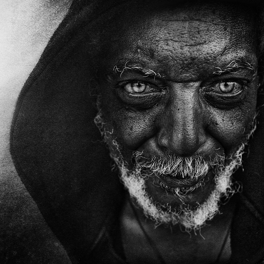Haunting Black and White Portraits of Homeless People by Lee Jeffries