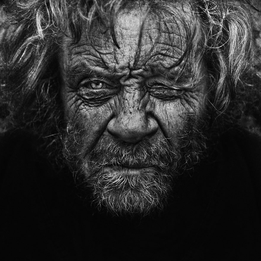 Haunting Black and White Portraits of Homeless People by Lee Jeffries