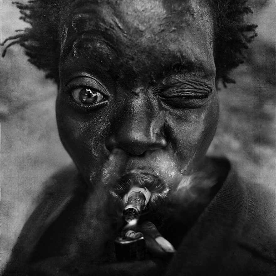 Haunting Black and White Portraits of Homeless People by Lee Jeffries