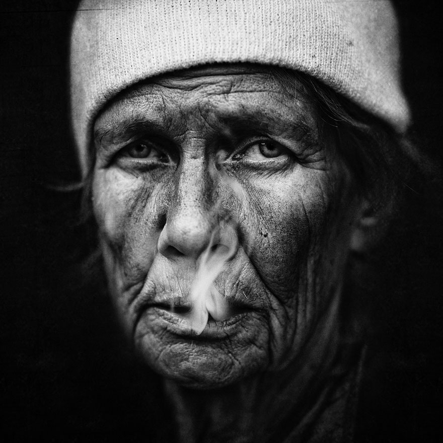 Haunting Black and White Portraits of Homeless People by Lee Jeffries