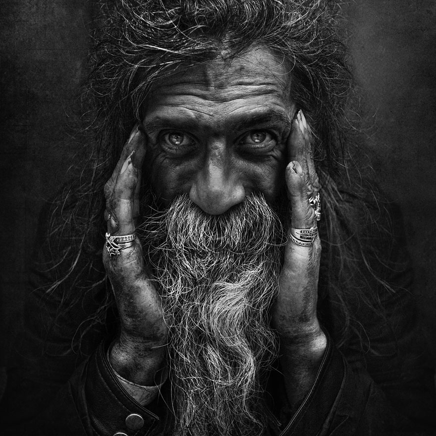 Haunting Black and White Portraits of Homeless People by Lee Jeffries