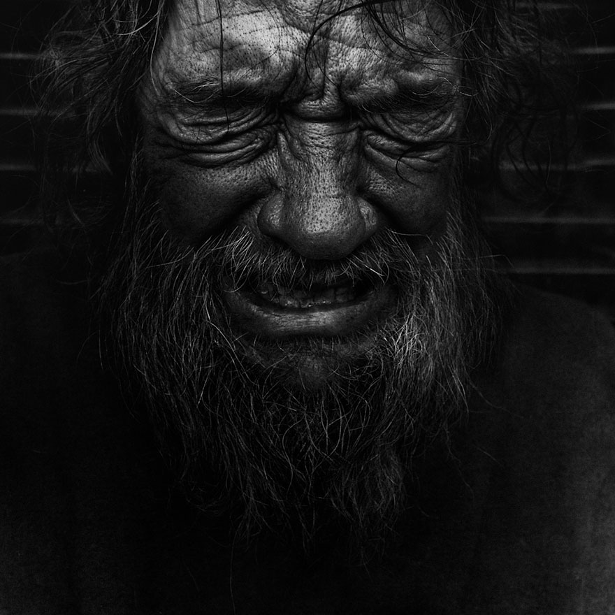 Haunting Black and White Portraits of Homeless People by Lee Jeffries