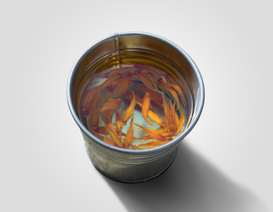 Photorealistic 3D Paintings of Sea Creatures by Keng Lye