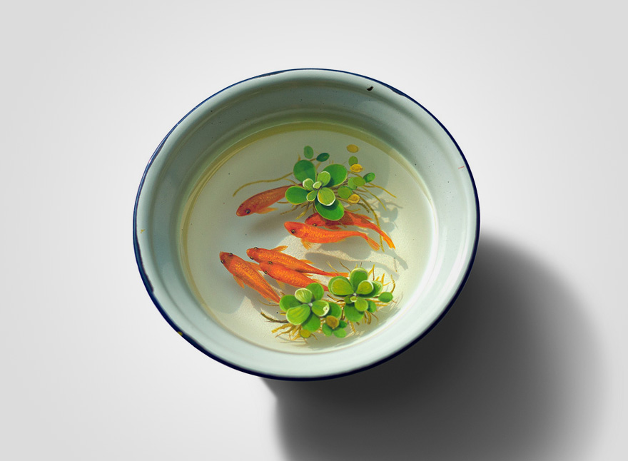 Photorealistic 3D Paintings of Sea Creatures by Keng Lye