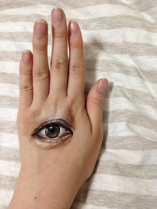 More Creepily Realistic Body Art by Chooo-San