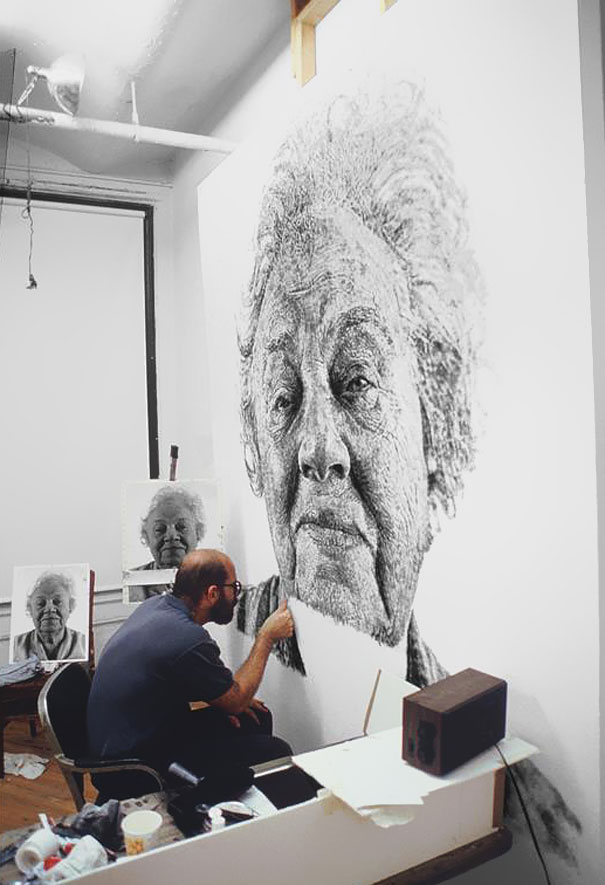 Portrait Made of Thousands of Fingerprints