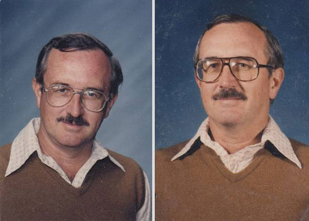 School Teacher Wears The Same Outfit For Yearbook Pictures for 40 Years School Teacher Wears The Same Outfit For Yearbook Pictures for 40 Years
