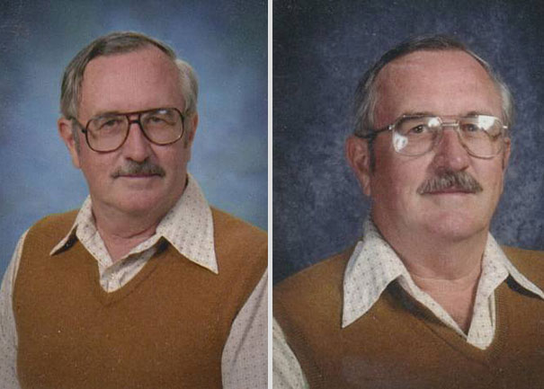 School Teacher Wears The Same Outfit For Yearbook Pictures for 40 Years School Teacher Wears The Same Outfit For Yearbook Pictures for 40 Years
