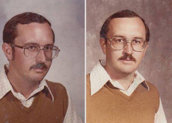 School Teacher Wears The Same Outfit For Yearbook Pictures for 40 Years