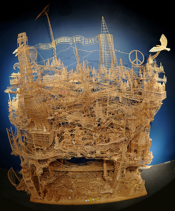 One man, 100,000 toothpicks, and 35 years: Amazing Kinetic Sculpture of San Francisco One man, 100,000 toothpicks, and 35 years: Amazing Kinetic Sculpture of San Francisco