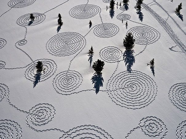 Snow Drawings by Sonja Hinrichsen