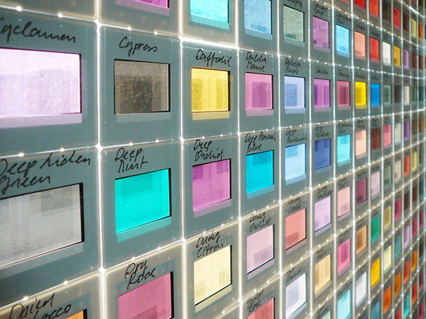Stained Glass Door Made Of Pantone Swatches