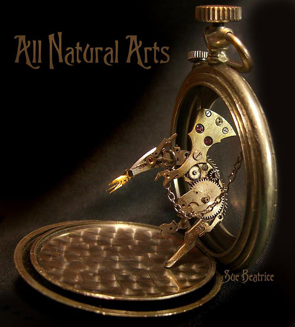 Artist Uses Old Watch Parts To Craft Tiny Intricate Steampunk Sculptures Artist Uses Old Watch Parts To Craft Tiny Intricate Steampunk Sculptures