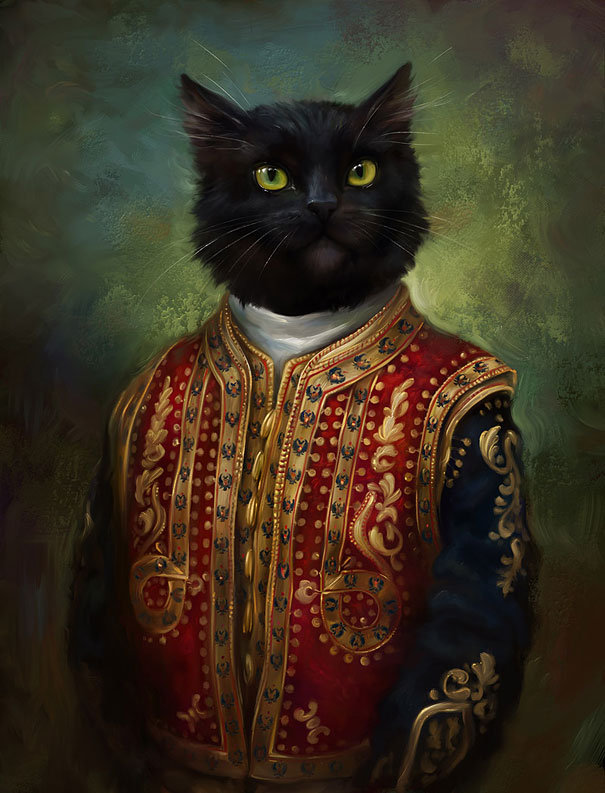 Classy Portraits of Cats Portrayed As Royalty Classy Portraits of Cats Portrayed As Royalty