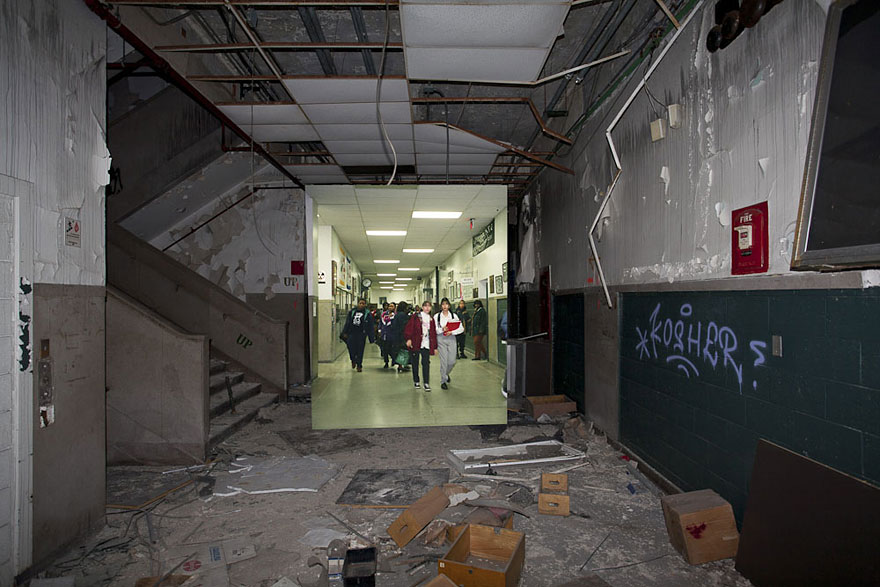 Then-and-Now Photos of Abandoned Detroit School Then-and-Now Photos of Abandoned Detroit School