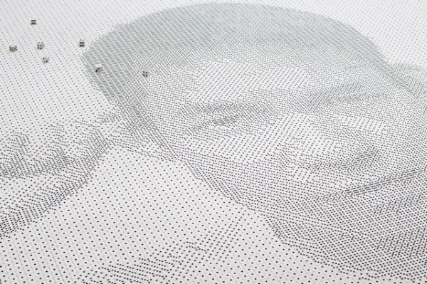 Portrait of Tobias Wong Made of 13,138 Dice Portrait of Tobias Wong Made of 13,138 Dice