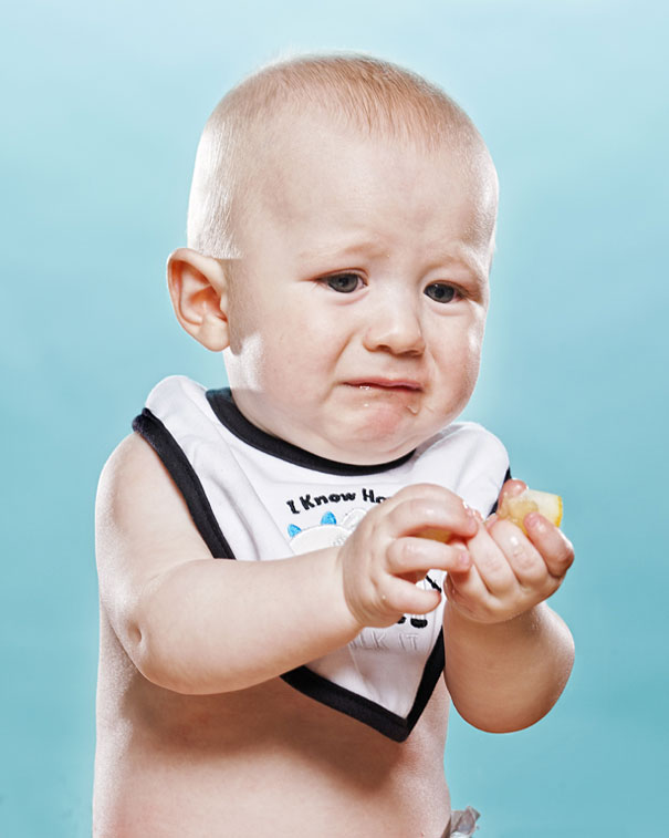 Photos of Toddlers Tasting Lemon For the First Time