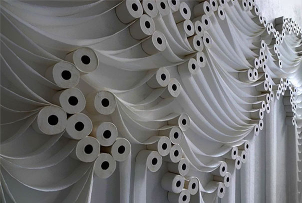 Hundreds of Toilet Paper Rolls Turned Into Art Hundreds of Toilet Paper Rolls Turned Into Art