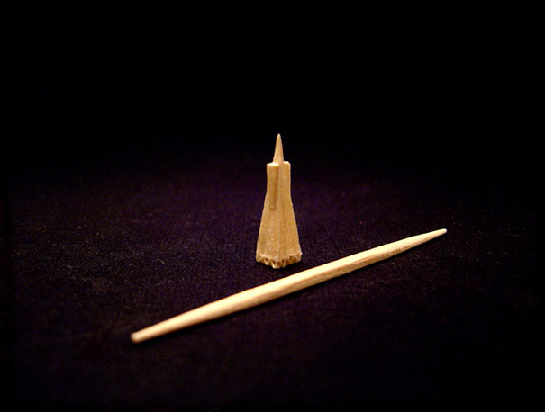 Tiny Sculptures Made From A Single Toothpick Tiny Sculptures Made From A Single Toothpick