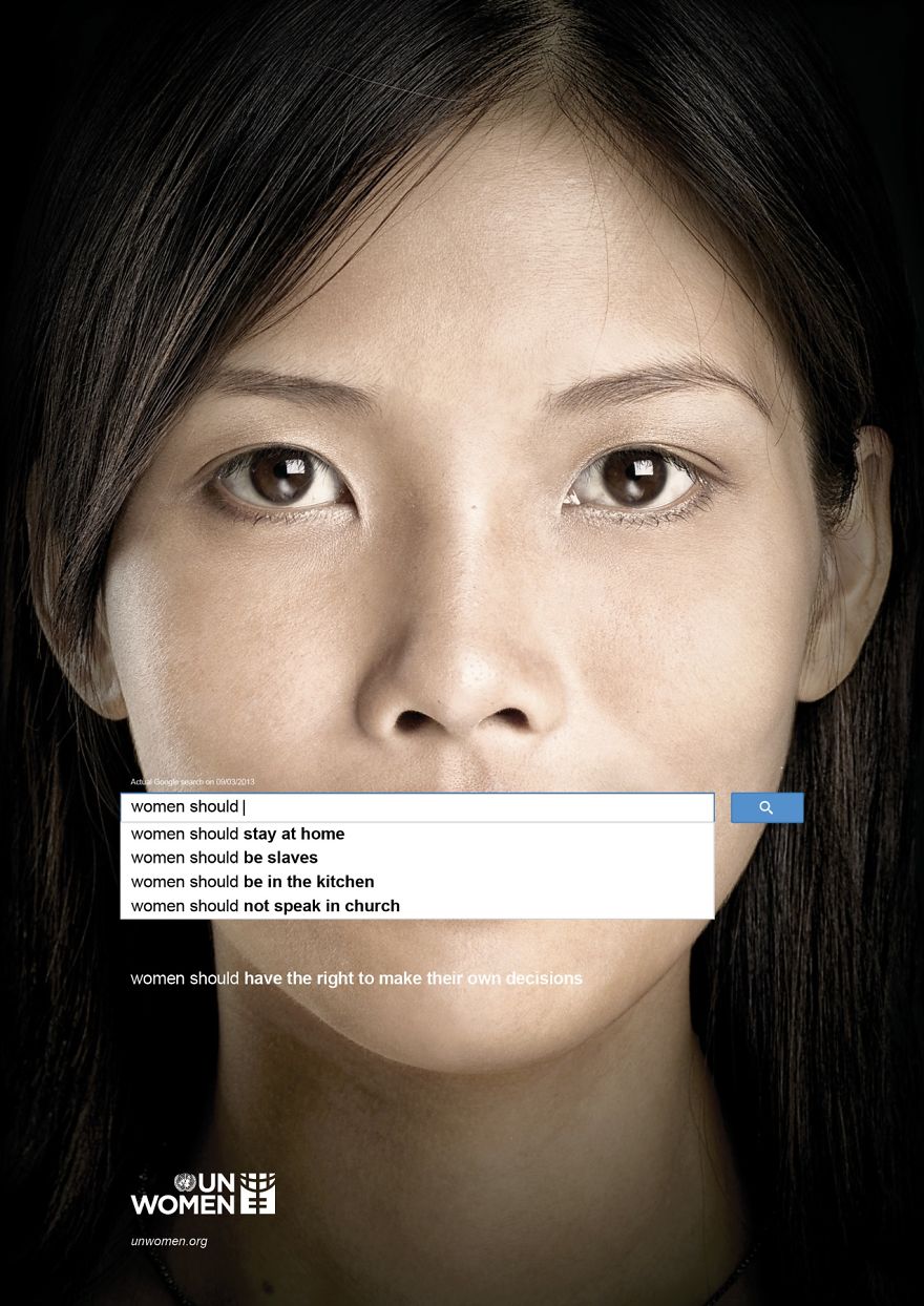 Powerful UN Ad Campaign Uses Google Suggestions To Show What The Internet Thinks About Women Powerful UN Ad Campaign Uses Google Suggestions To Show What The Internet Thinks About Women