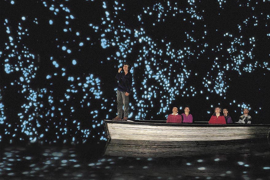 Glowworms Create Spectacular Starry Night Sky in a New Zealand Cave Glowworms Create Spectacular Starry Night Sky in a New Zealand Cave