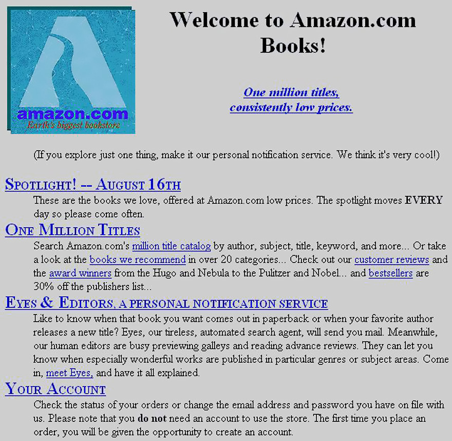 What 12 of The World’s Biggest Websites Looked Like at the Beginning