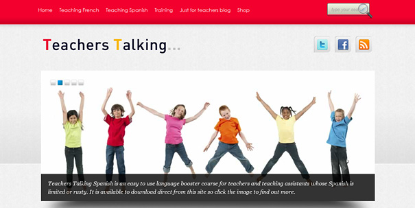 Children jumping on a school website banner with unintentionally inappropriate domain name.