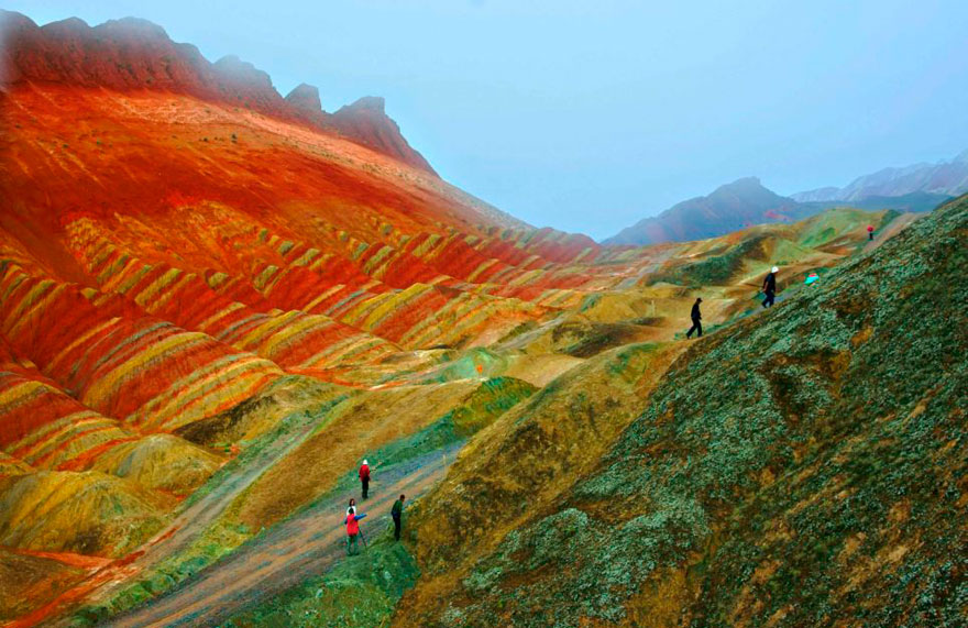 Incredibly Colorful Rock Formations in China Incredibly Colorful Rock Formations in China