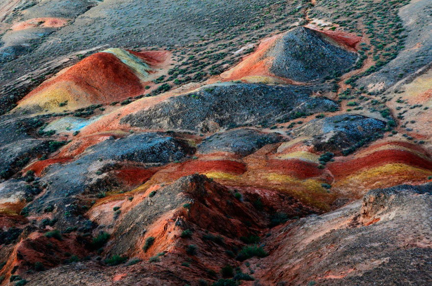 Incredibly Colorful Rock Formations in China